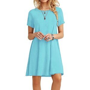 Molerani Swing T-Shirt Dress Short Slve Rayon Blend Pull-on Casual NWY Womens XS